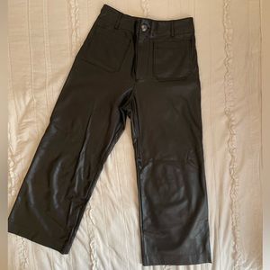 Anthropologie Faux Leather Colette Pants